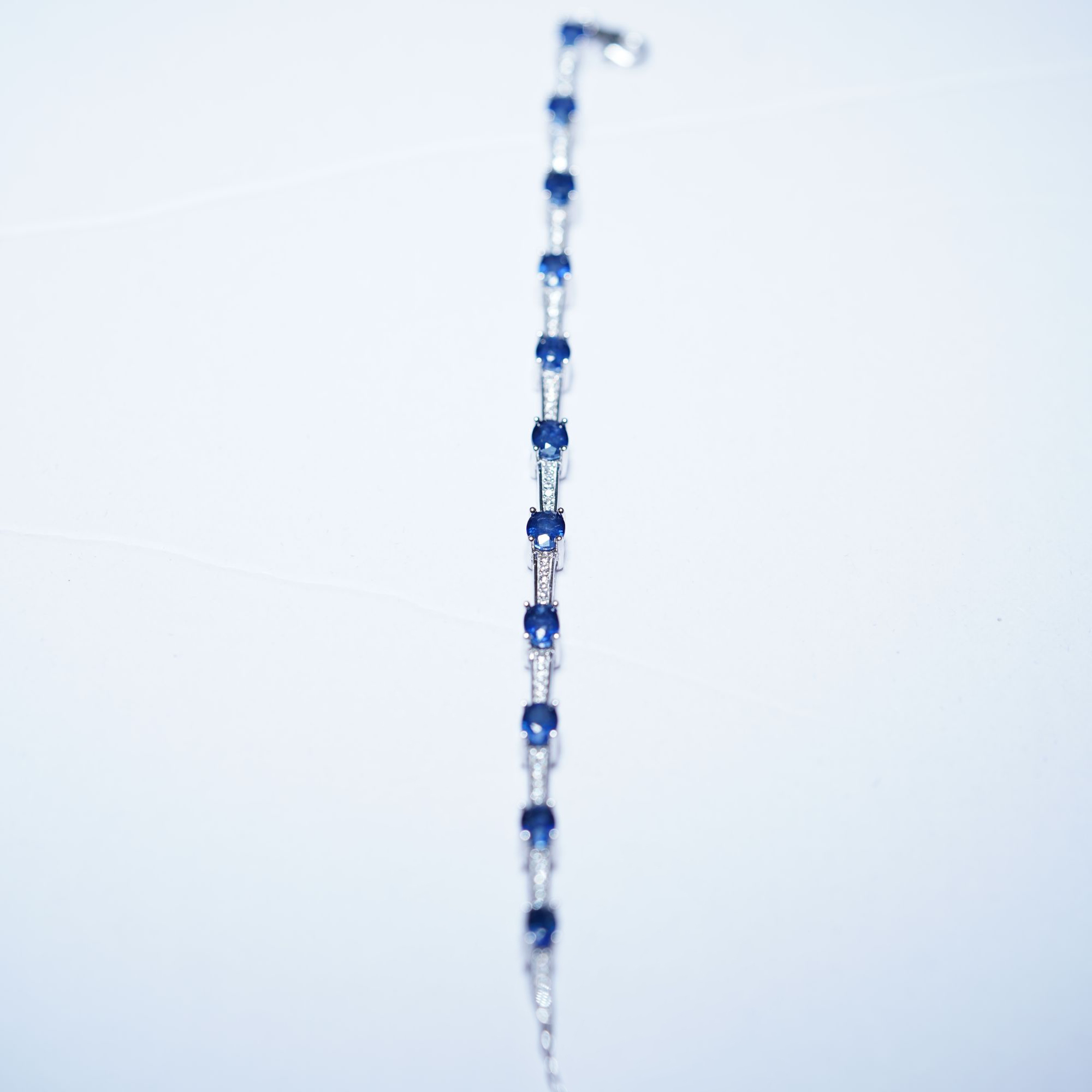 JSLBS0229-蓝宝石手链-单颗约25分-天然老烧蓝宝石S925银