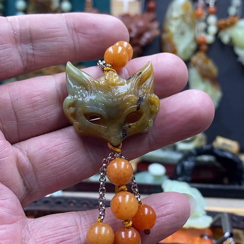 【闪购商品】蛇纹石玉手牌未镶嵌