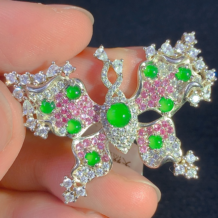 翡翠银S925镶嵌颈饰