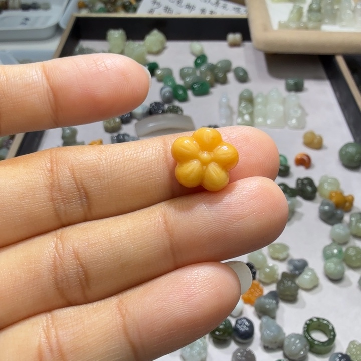 足银镶嵌和田玉珠宝半成品