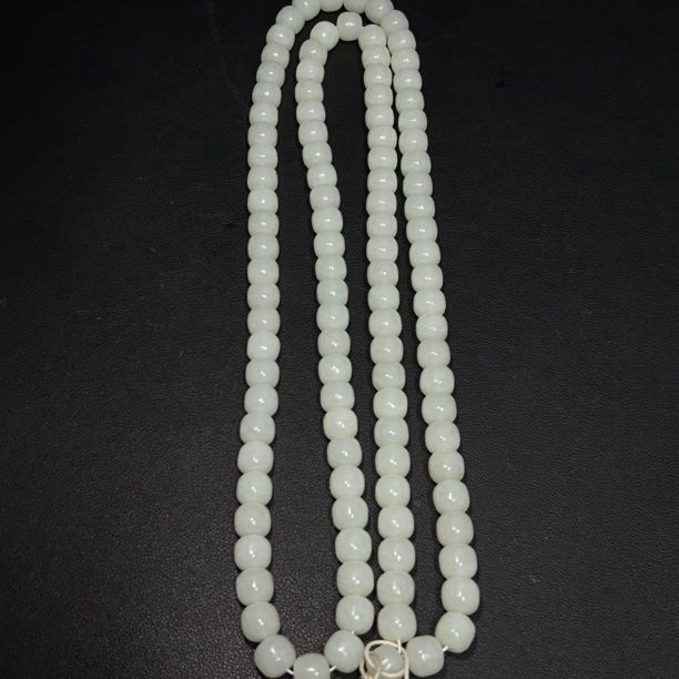 珍藏和田玉苹果珠108颗/古94297