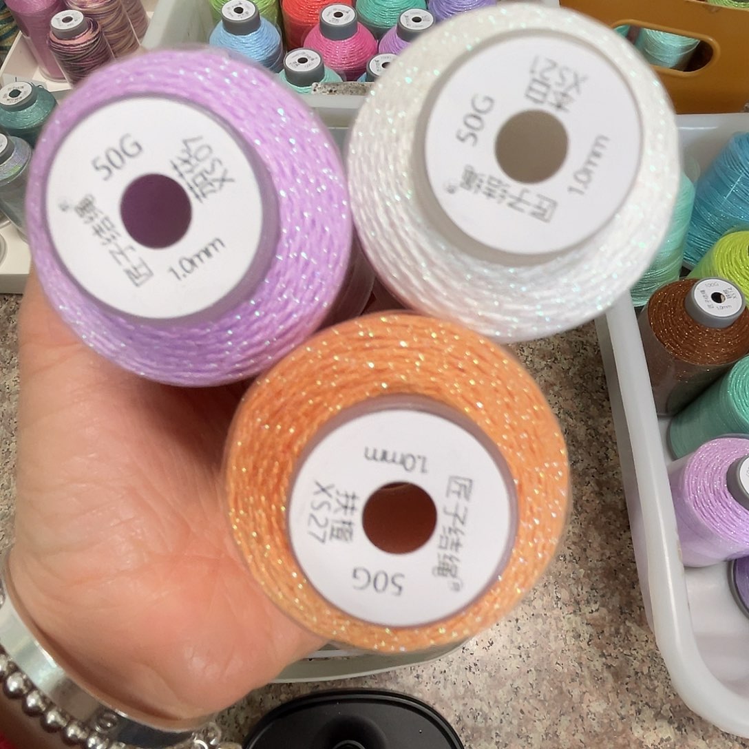 聚酯纤维1.0手搓棉50克本白扶城茄花