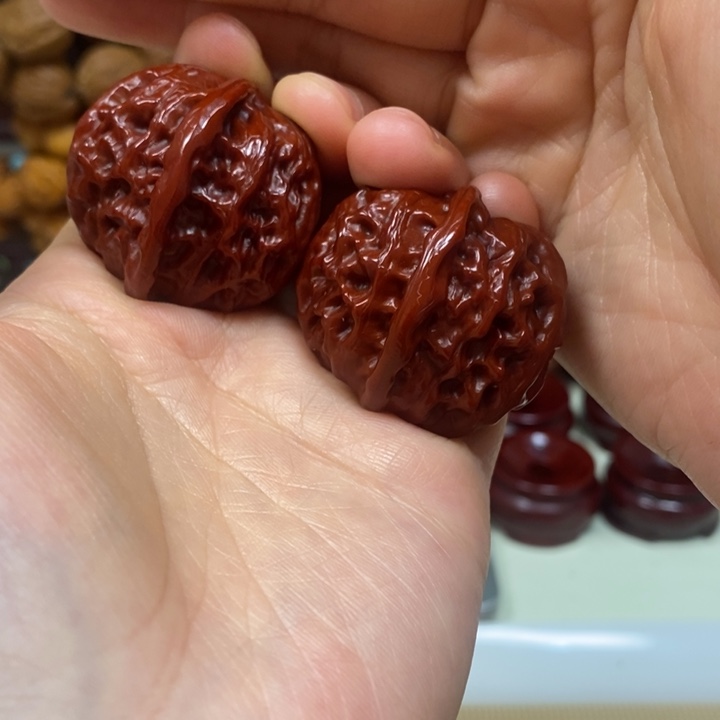 吊坠文玩核桃野狼37半壁