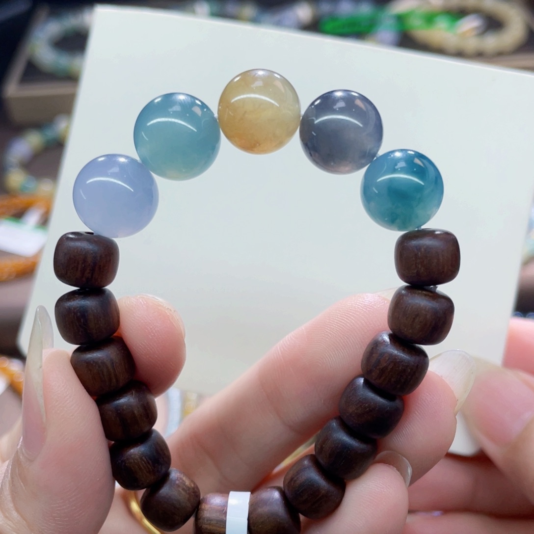 未镶嵌手链翡翠浓艳色系卡11.8