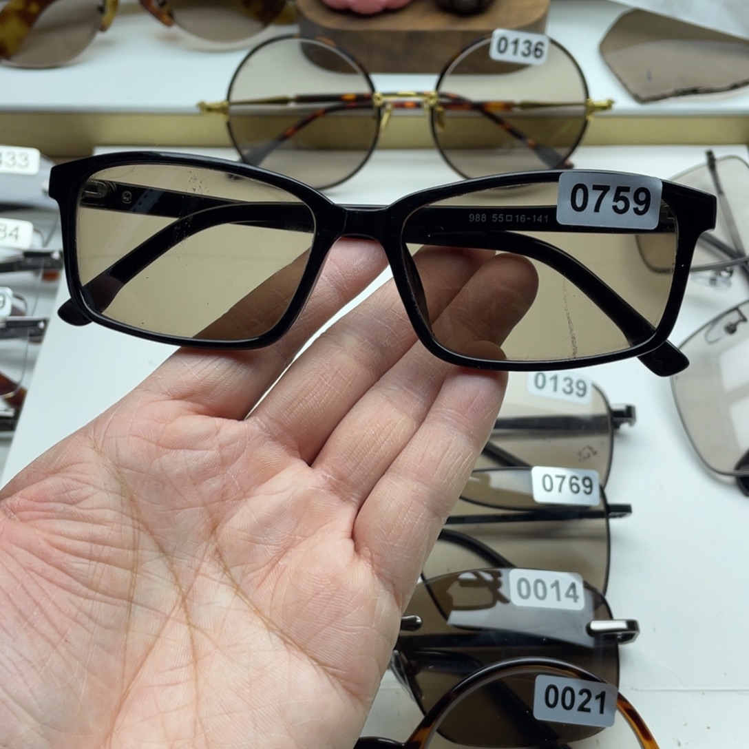 茶水晶全框眼镜 0759