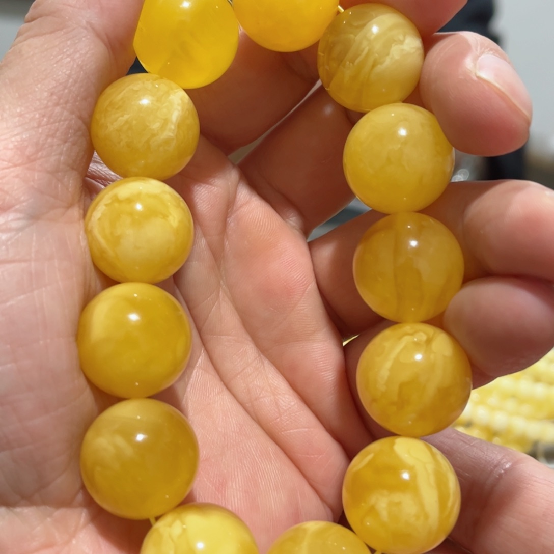 蜜蜡手串未镶嵌琥珀蜜蜡手串18mm+