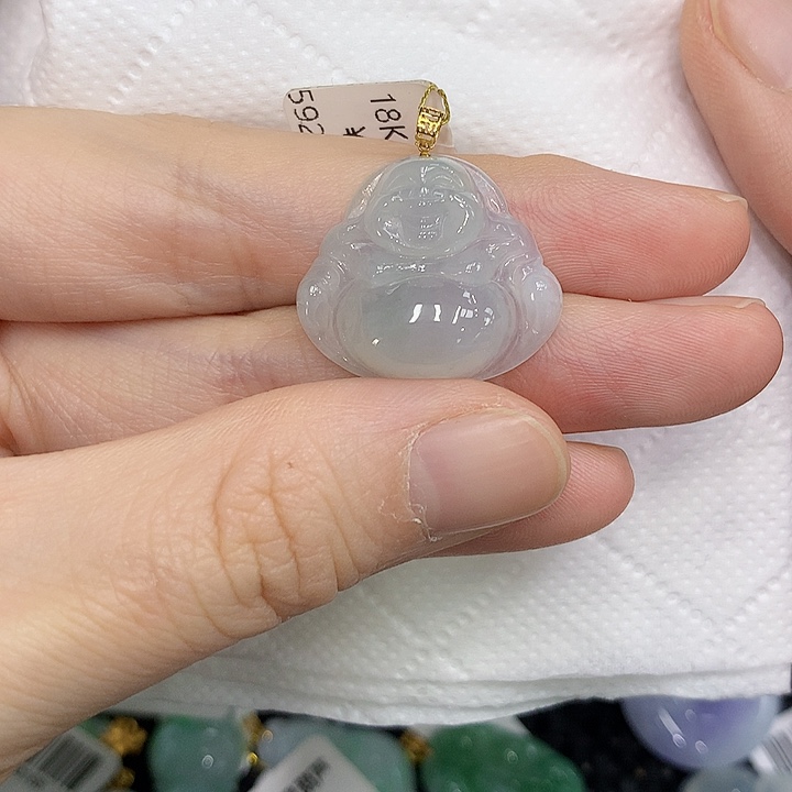 颈饰18K金镶嵌翡翠123456788999