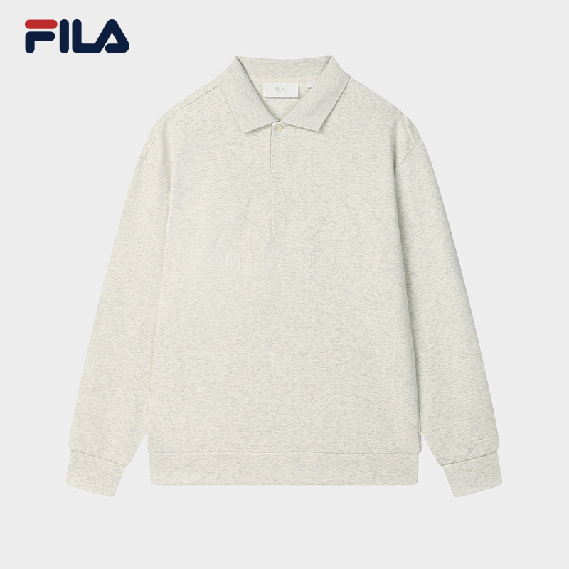 FILA斐乐POLO衫男士2025年新款宽松休闲运动翻领卫衣F11M515206F