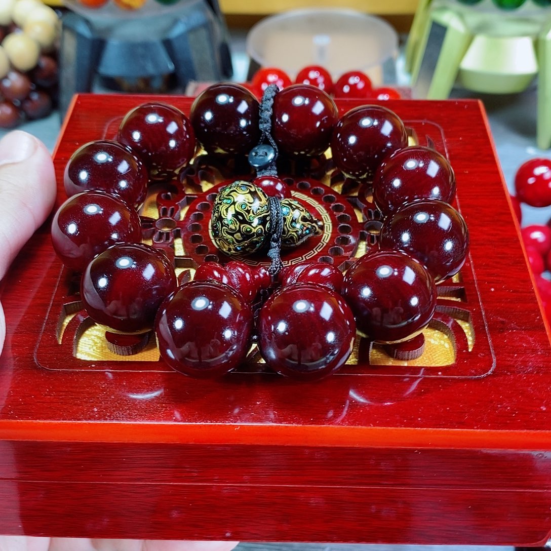 贝壳杉（血龙木）手串/手链高透料血龙木2.0