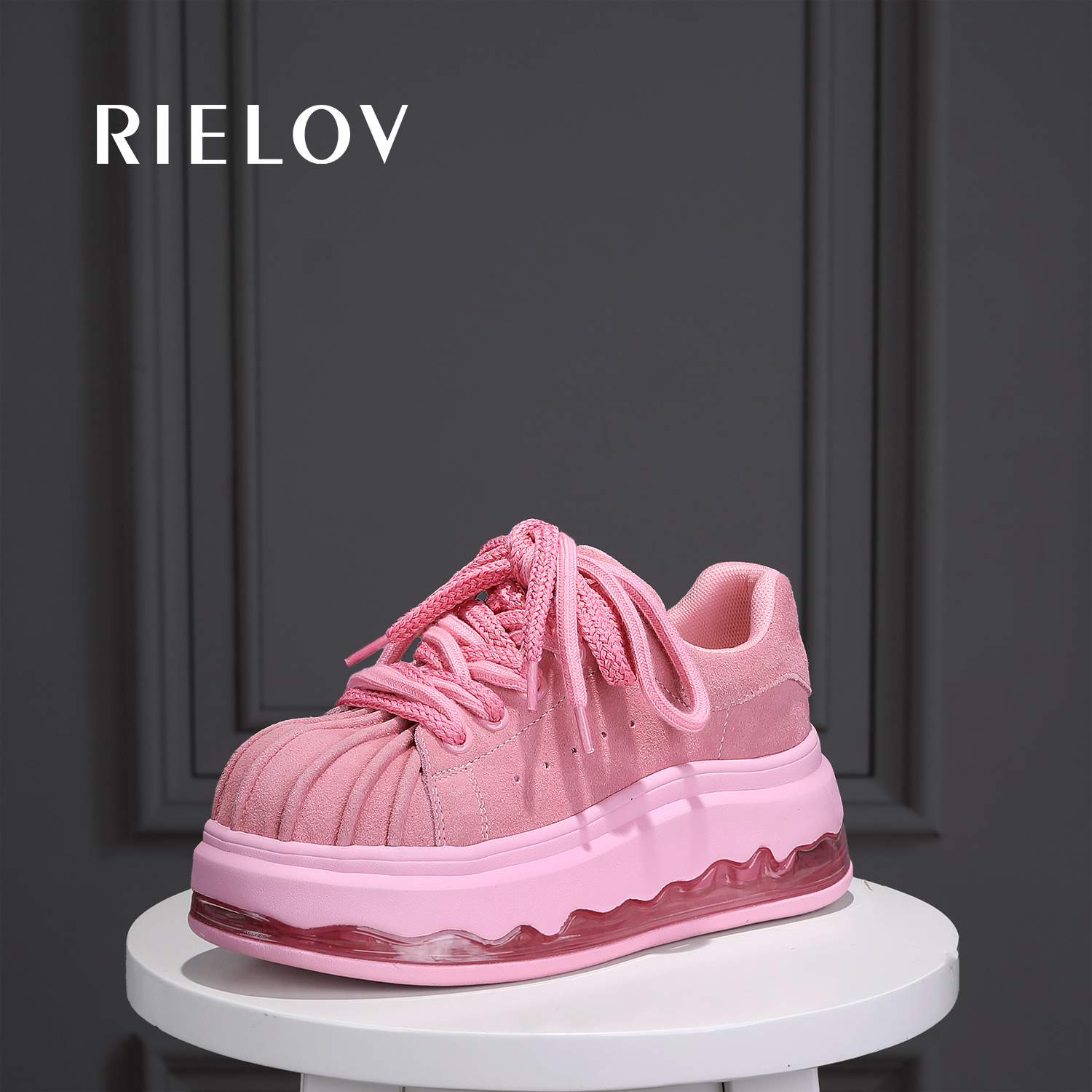 RIELOV【丽】增高6cm时尚潮流百搭女士休闲鞋512535