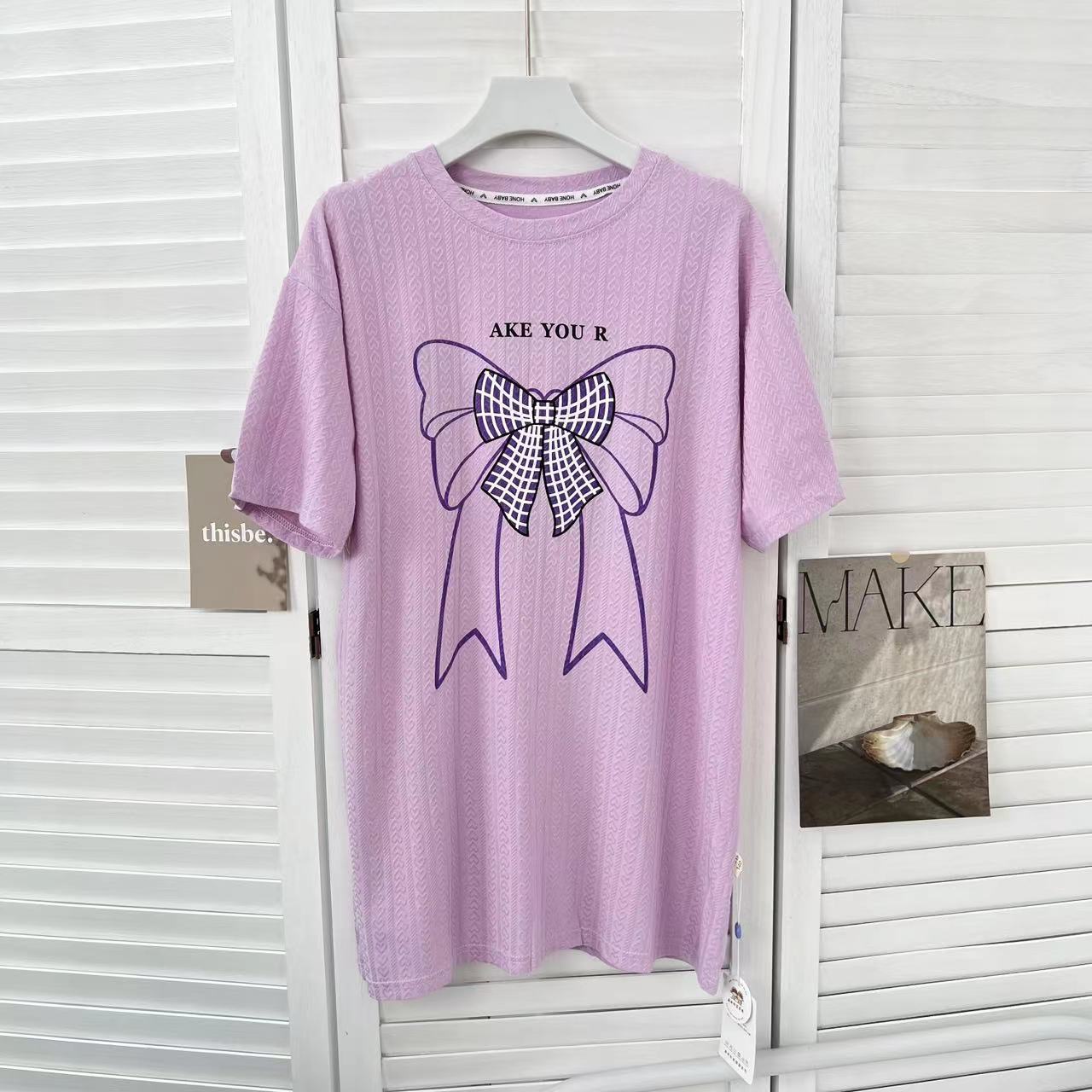 亲子2025夏季新款洋气蝴蝶结家居裙(蝴蝶结颜色不挑)B1709