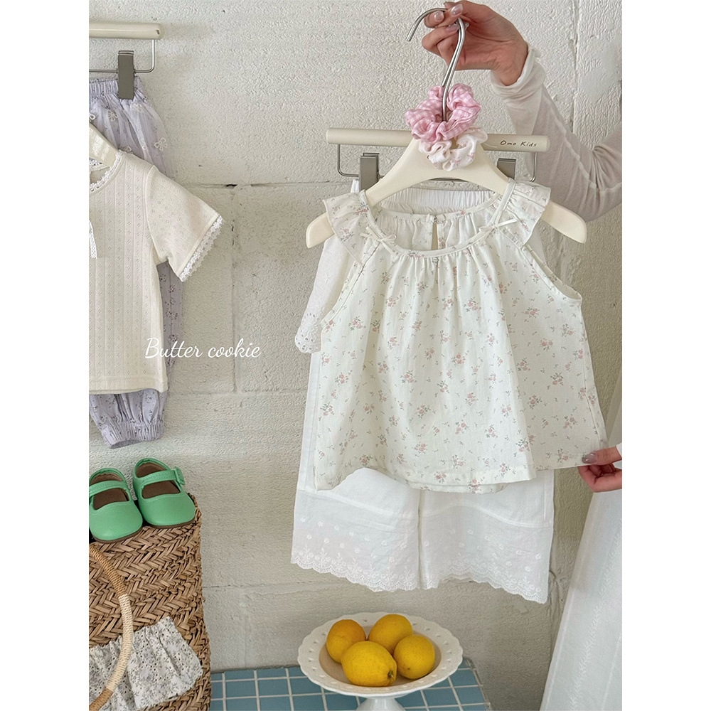 SY-68046-儿童时尚洋气百搭白色屁帘直筒裤（夏款）