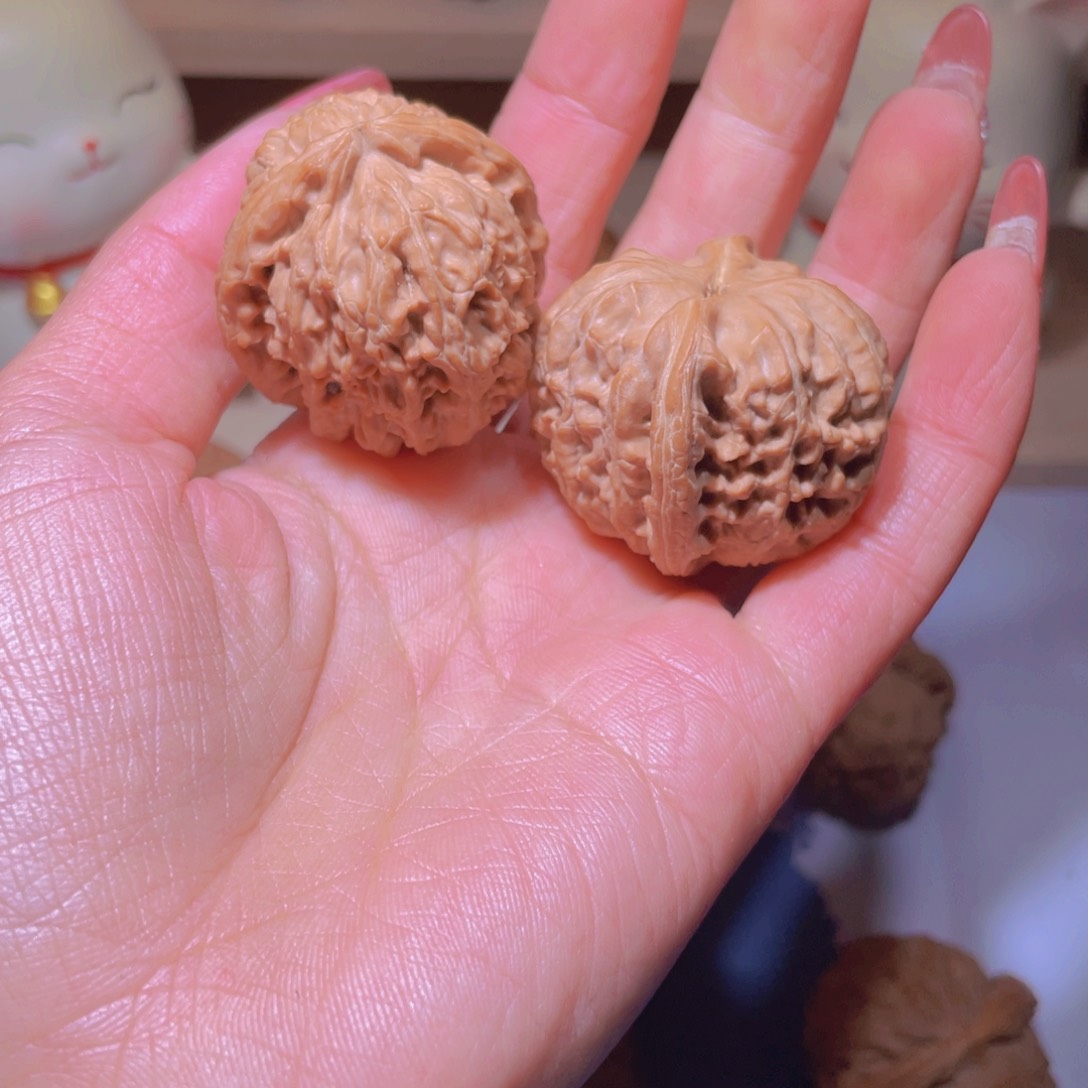 文玩核桃把件贝*贝三角白