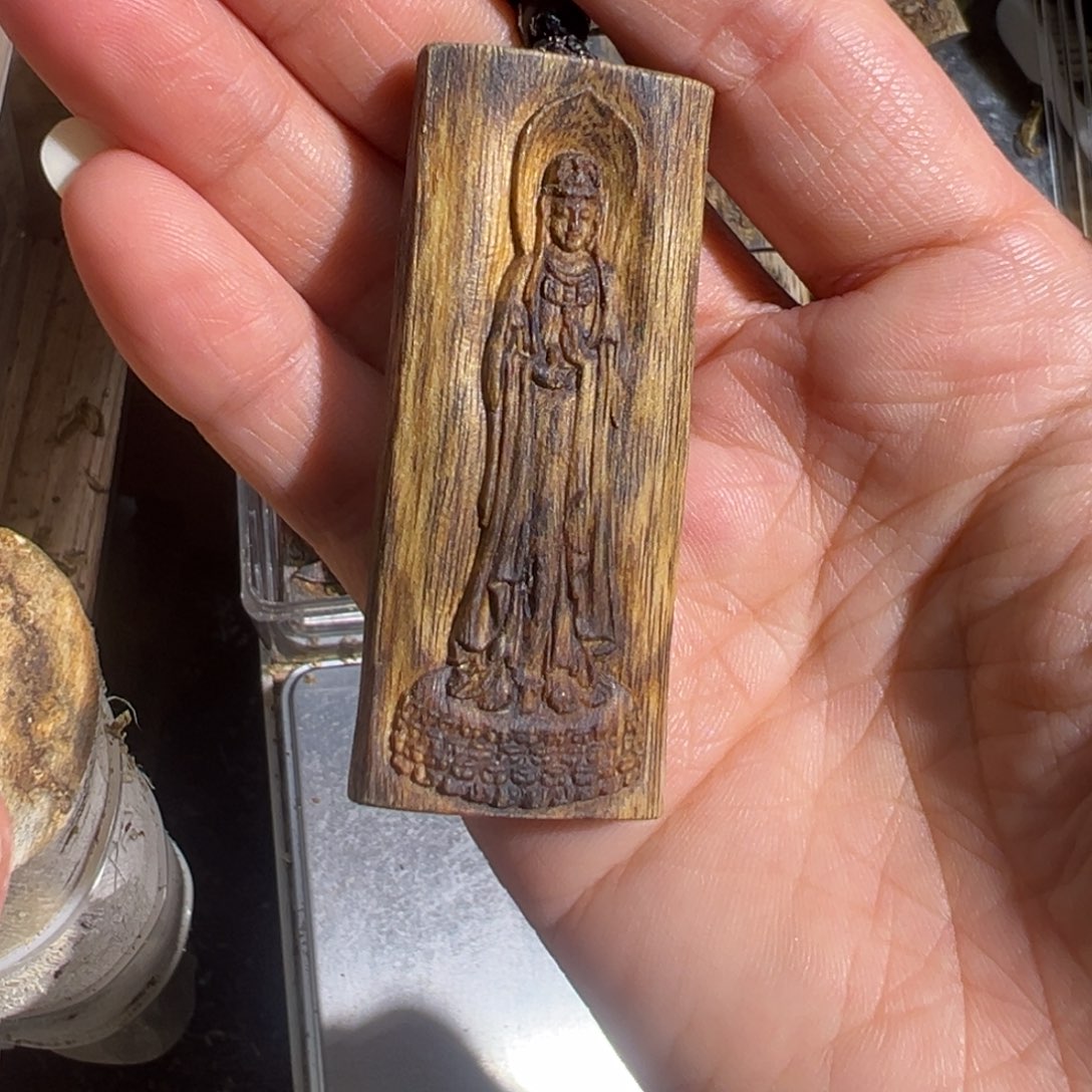 沉香吊坠@****清白棋楠吊坠雕刻7.5克