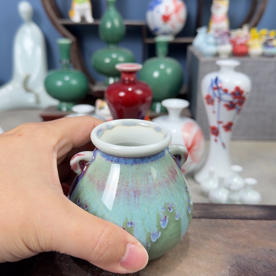 陶瓷手工小花器摆件