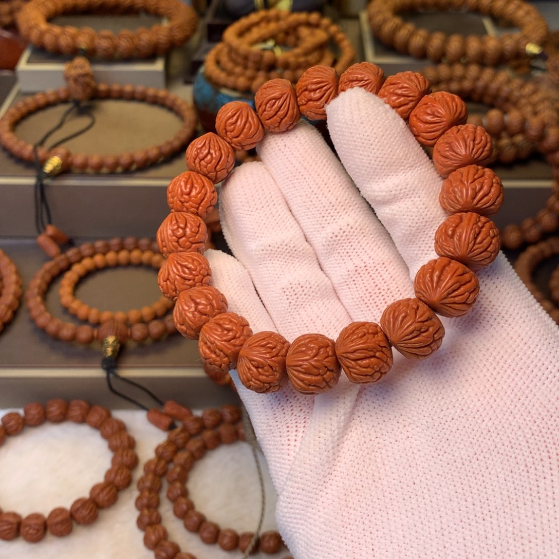 桃核手串秦岭龙纹