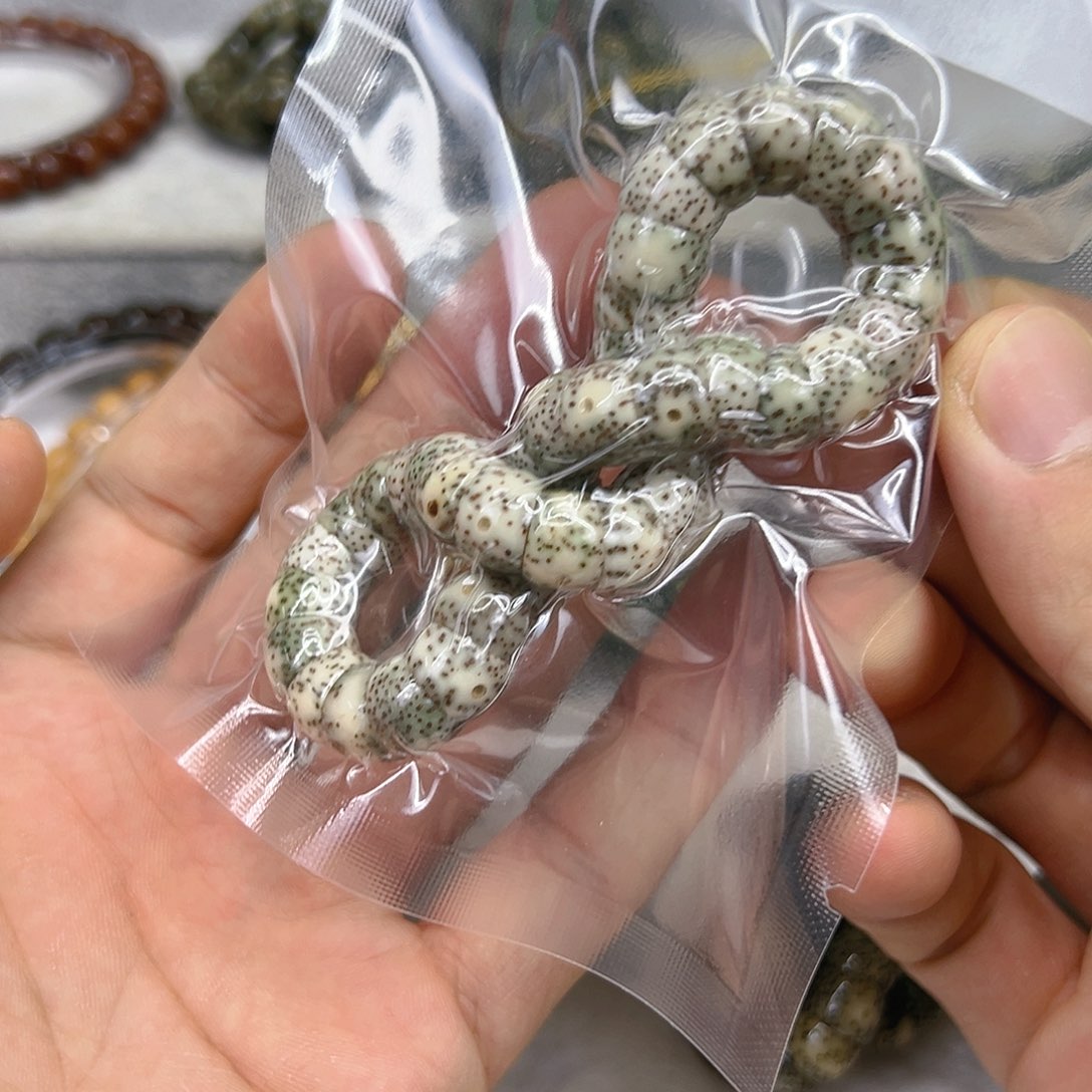 星月菩提手串16卓越糯冰石玉星月菩提单圈大肠10