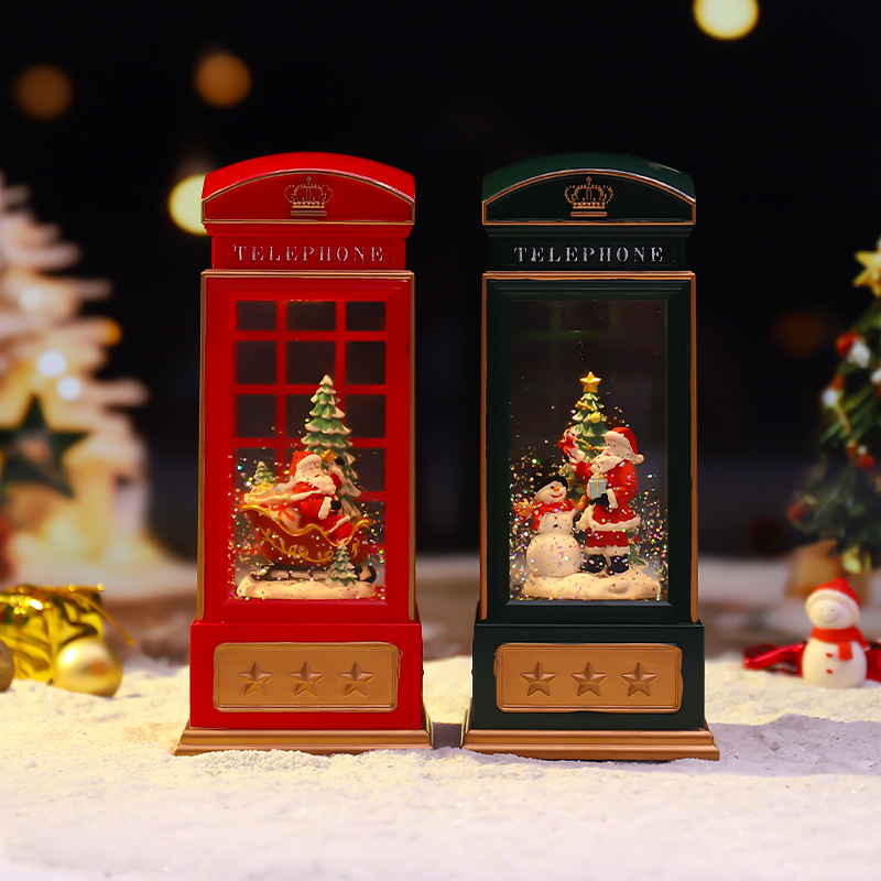 圣诞老人麋鹿雪橇风灯装饰氛围灯道具卡通可爱圣诞节礼物