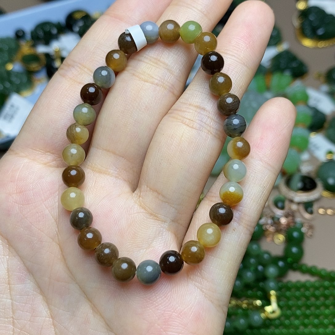 手串未镶嵌和田玉（糖玉）