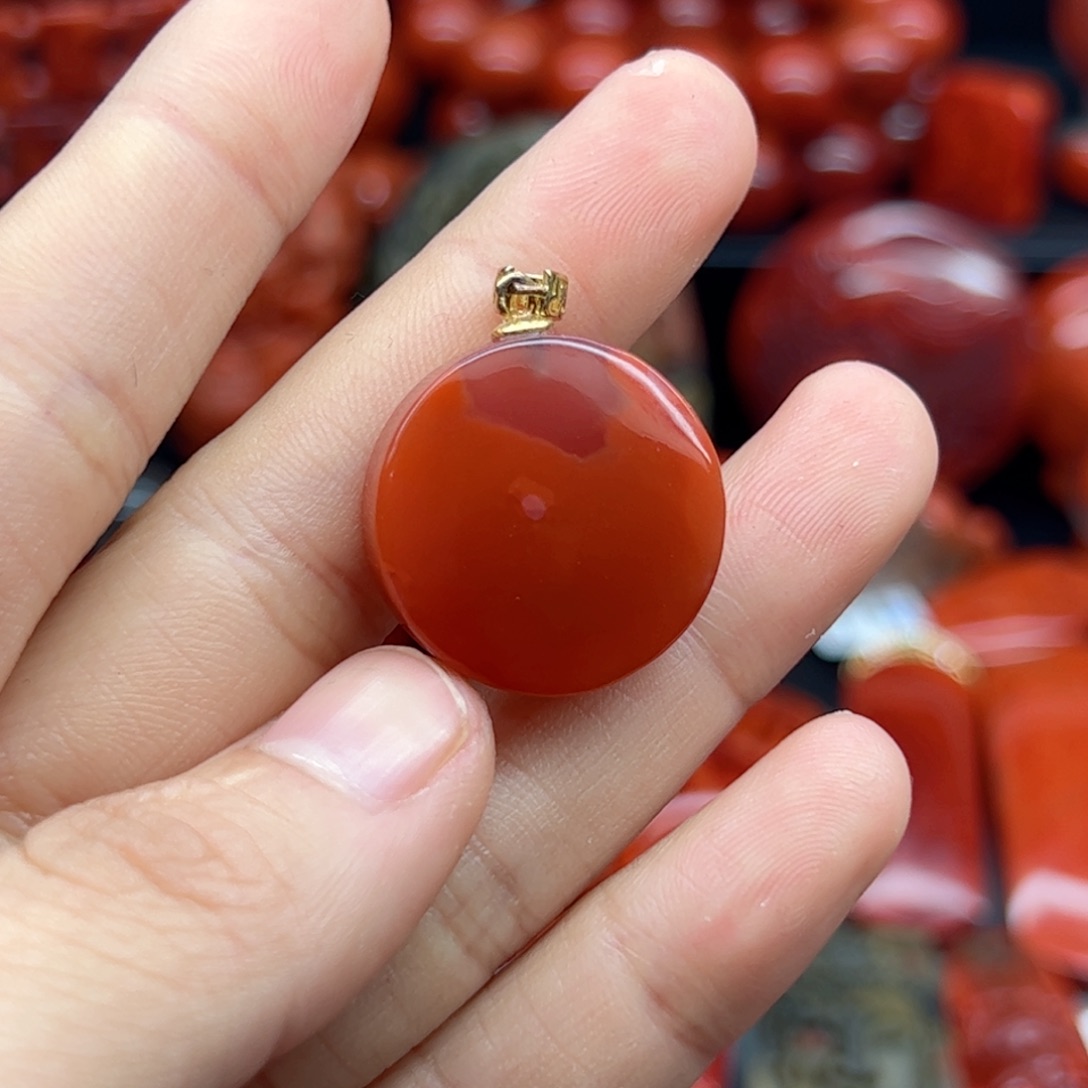 南红玛瑙配饰银S925镶嵌