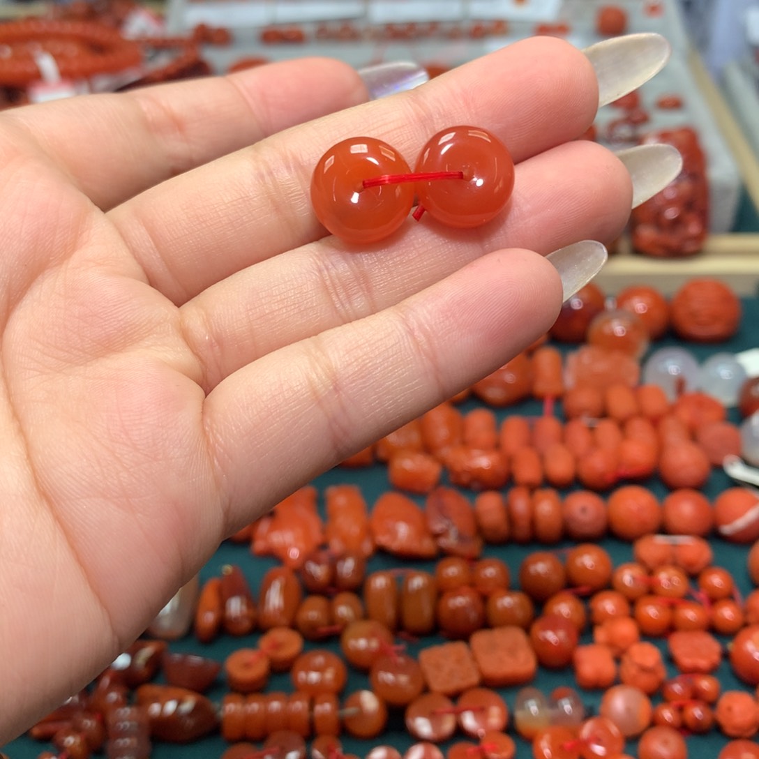 【闪购商品】南红玛瑙面包扣未镶嵌