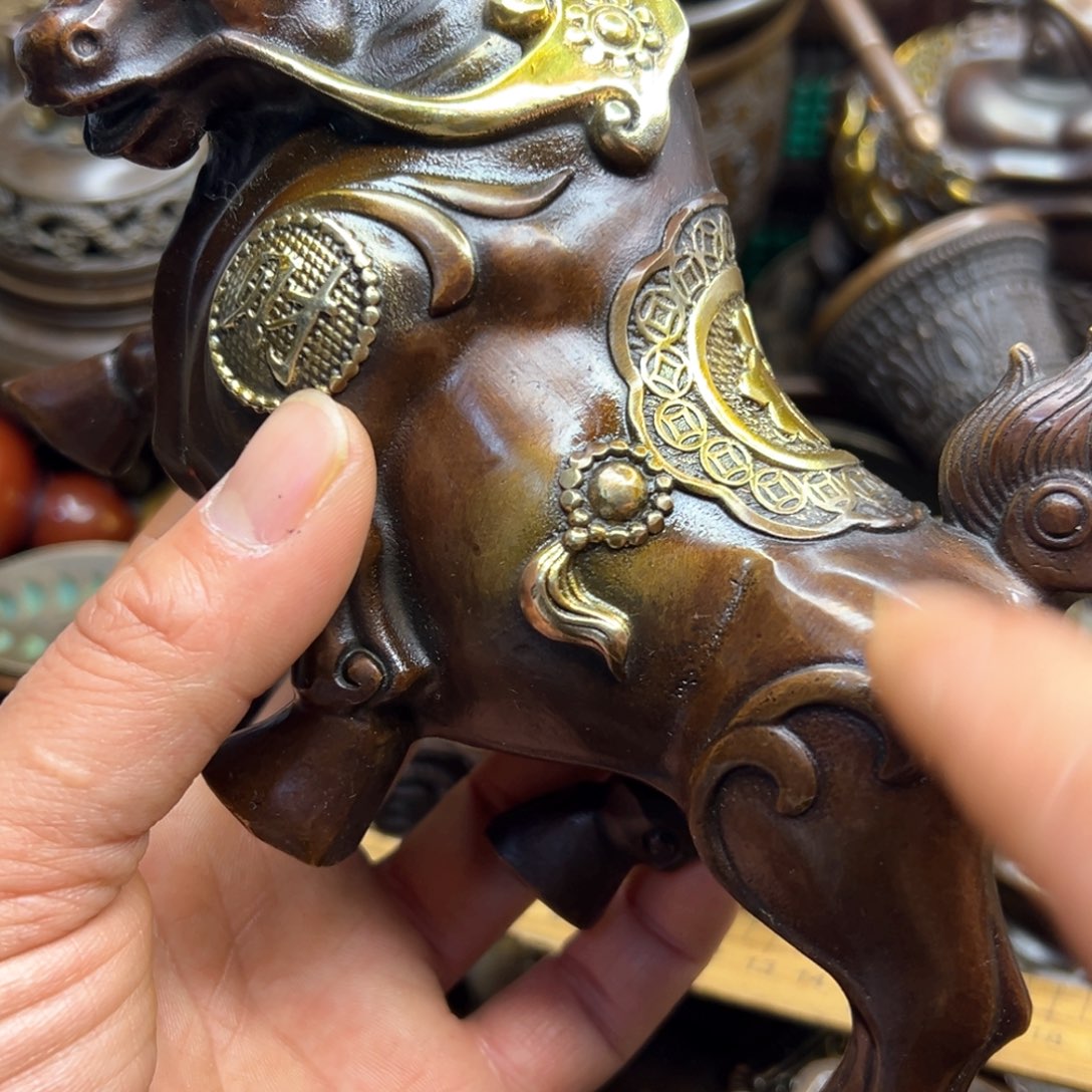 铜摆件欢迎欢迎你