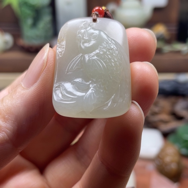 和田玉未镶嵌挂件7***郎