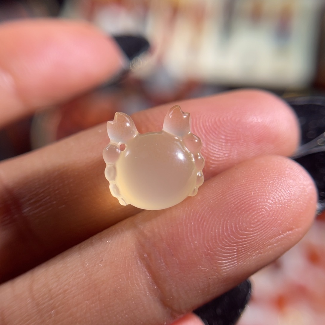 玛瑙/玉髓黄冰螃蟹不退换未镶嵌