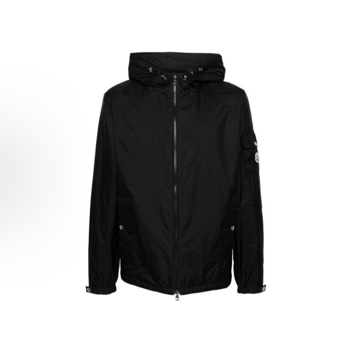 未使用 MONCLER 新款黑色口袋刺绣logo尼龙冲锋衣外套4码