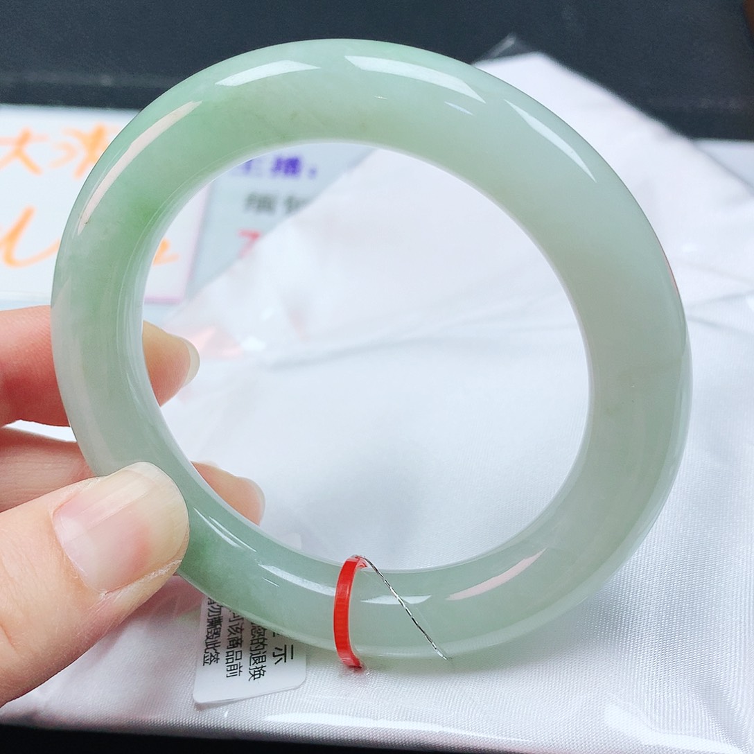 翡翠手镯未镶嵌55胖圆