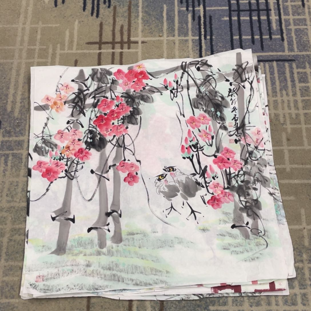 国画容*四尺斗方作品10张加托111111