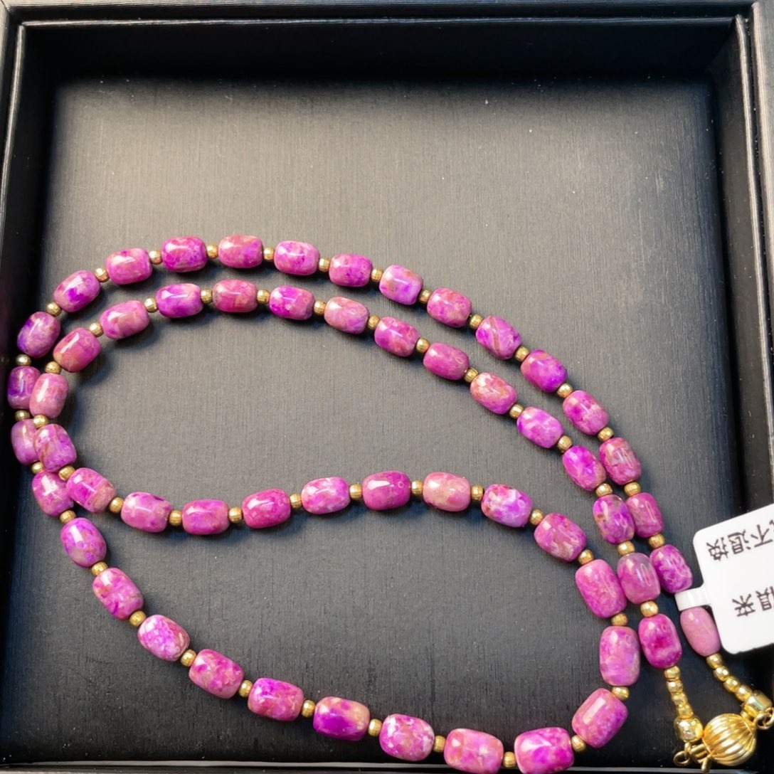 苏纪石（舒俱来）18K金镶嵌项链