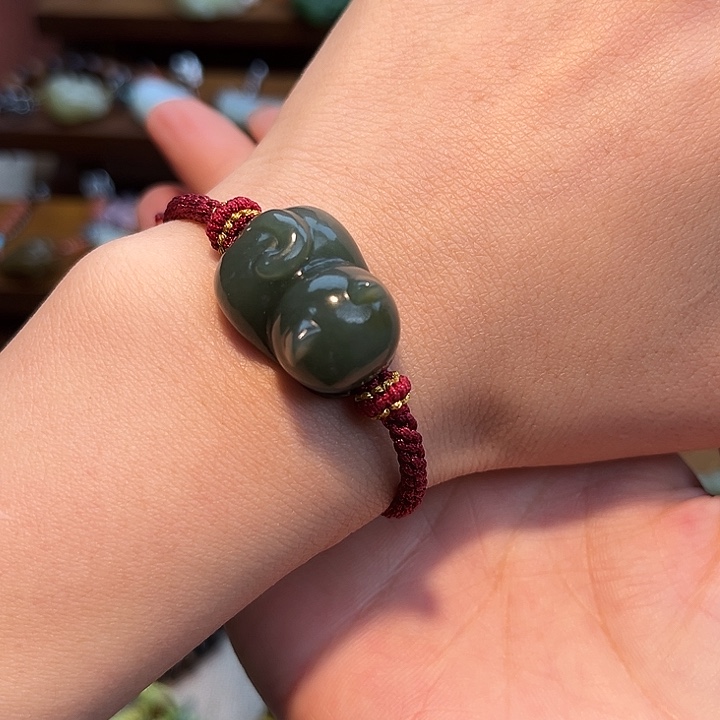 和田玉未镶嵌手链