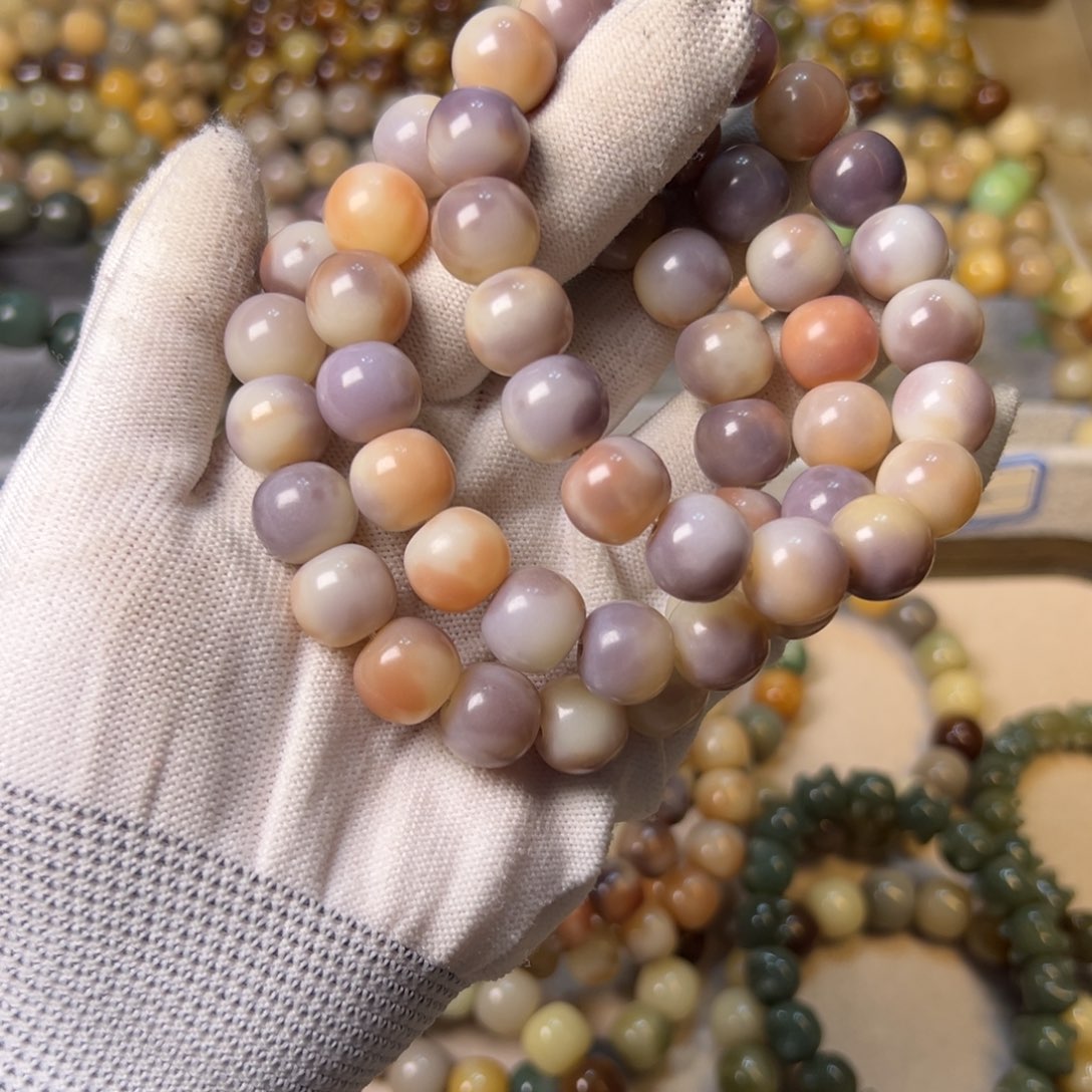 菩提根/象牙果手串桃花酿苹果卡13