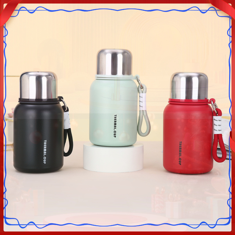 316不锈钢迷你保温杯高颜值小巧便携带提绳学生水杯A