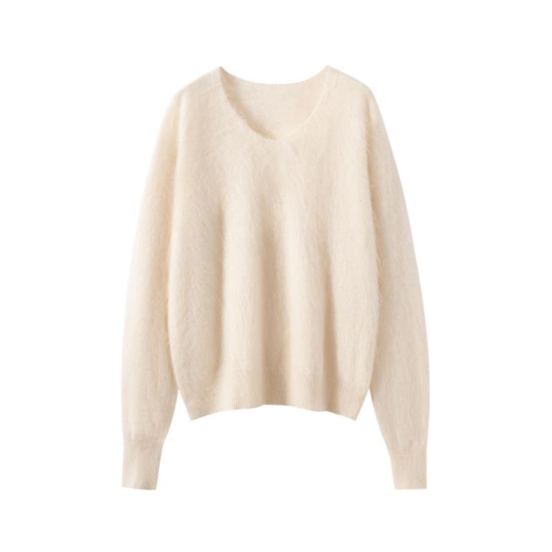 100%纯羊绒拉绒一线成衣v领时尚百搭DMC5283