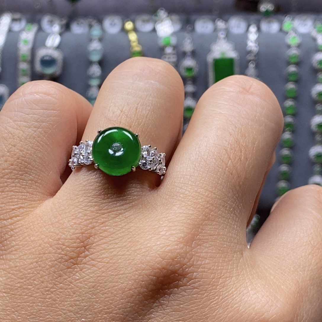 翡翠颈饰银S925镶嵌21号9.7mm