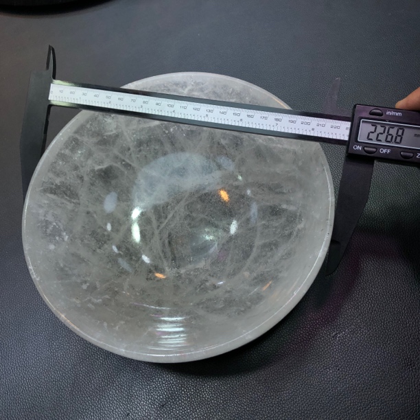 天然白水晶聚宝盆摆件白水晶碗手链净化消磁居家客厅办公室装饰品