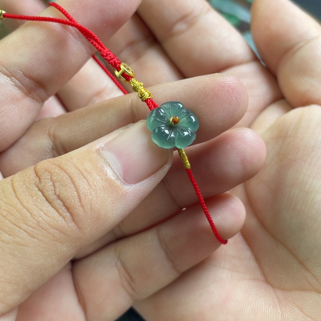 翡翠未镶嵌手链危料花花