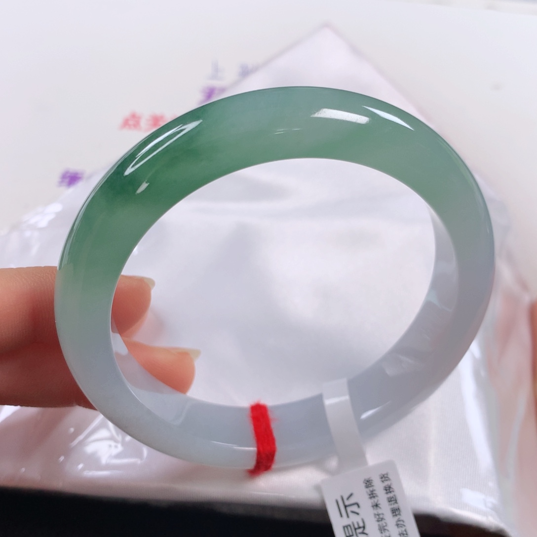 未镶嵌手镯翡翠 正圈236半山水⭐⭐⭐⭐⭐强推