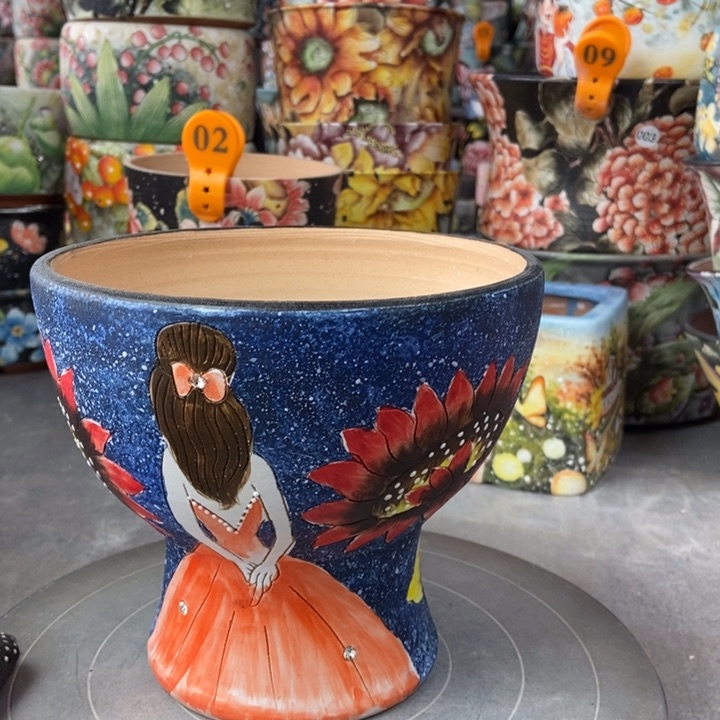 红陶景德镇艺术手绘作品