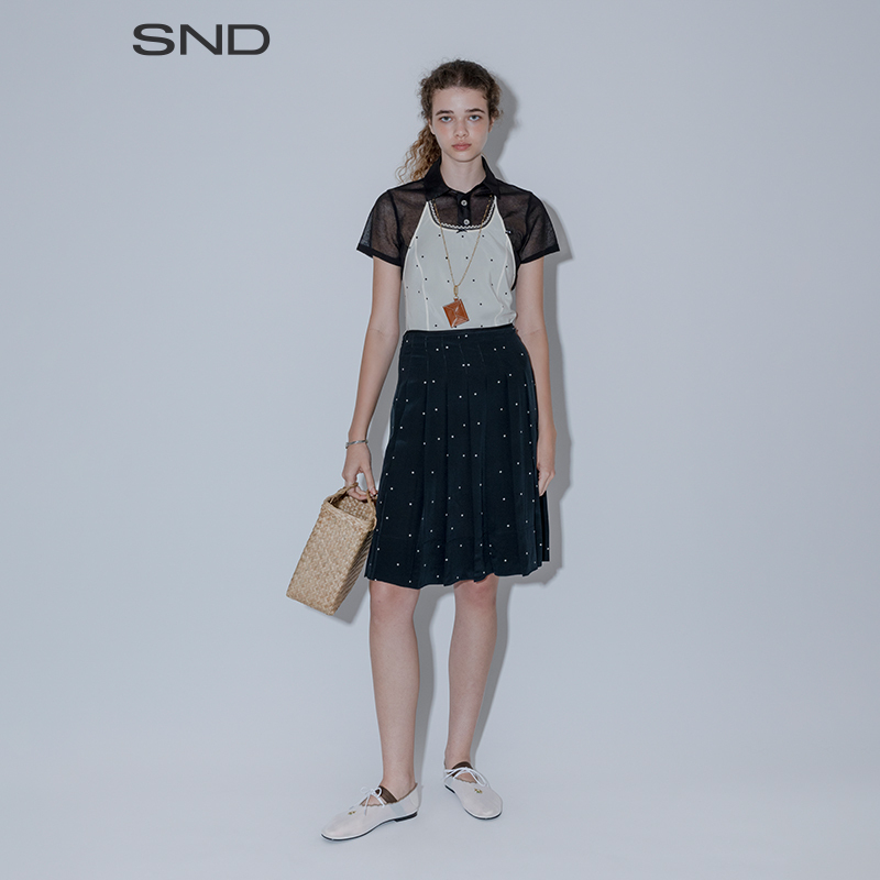 【SNDMARCHEN 设计师品牌】SND SS25 露珠百褶半裙女款