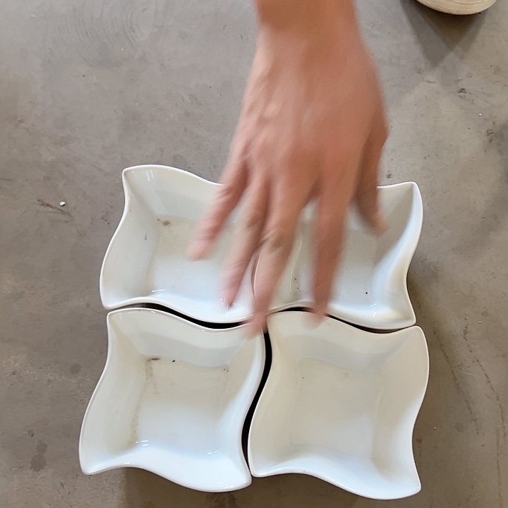 风车碗4只破损包赔不补发介意勿拍