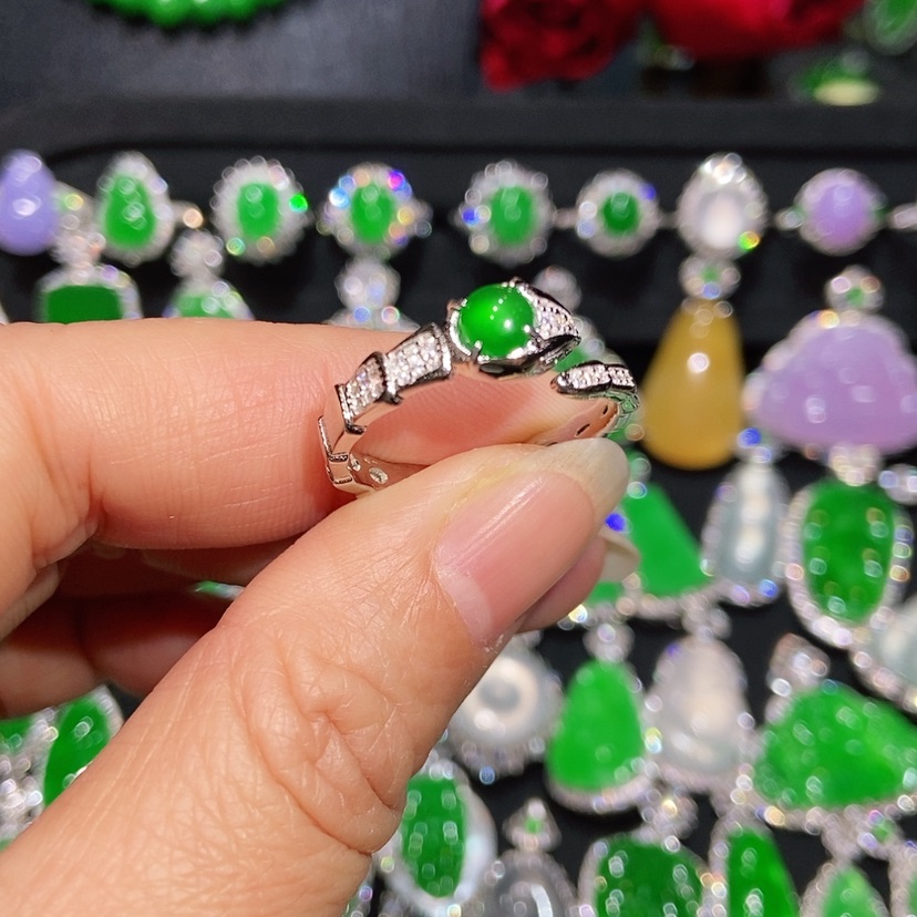 【闪购商品】翡翠戒指未镶嵌天然翡翠
