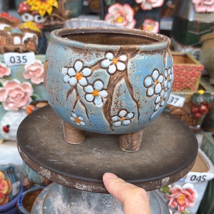 紫砂花盆粗陶材质多肉花盆