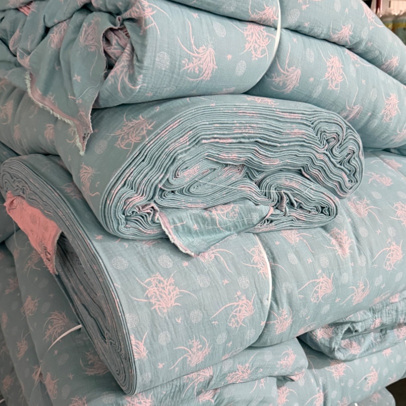 布头 布头 双面提花双层纱全棉100%棉布料