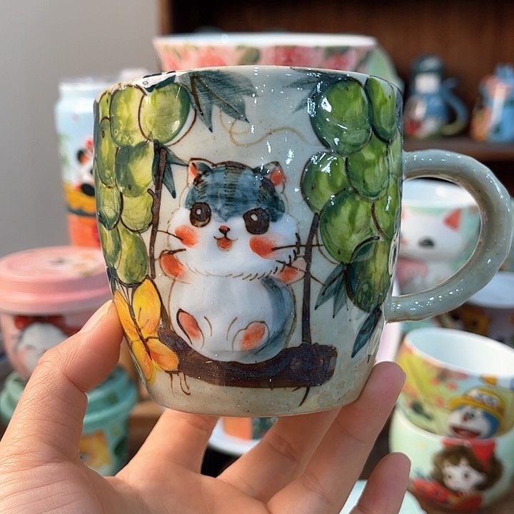 陶景德镇釉下手绘陶瓷 