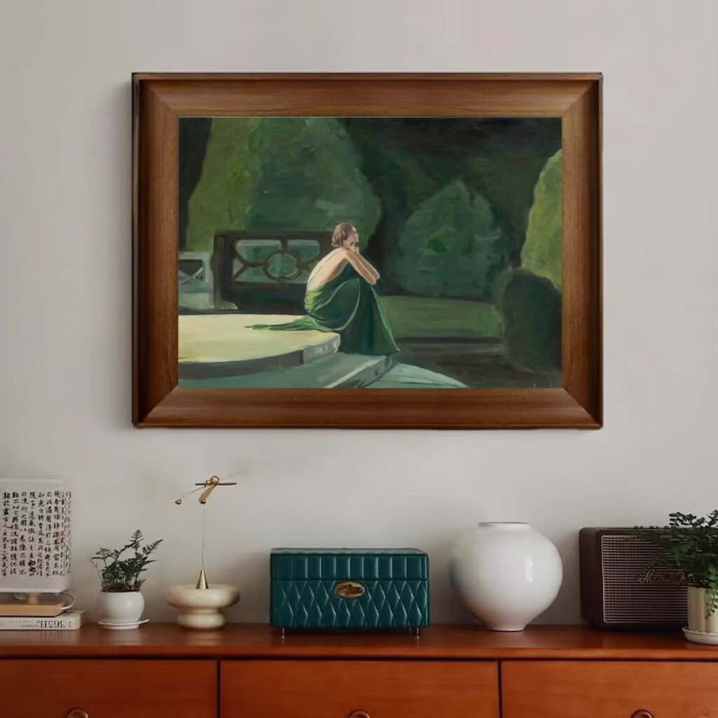 霍普人物装饰画赎罪爱德华客厅艺术复古画现代文艺横版挂画A16