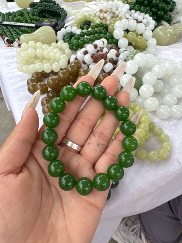 高端精品冰阳绿手串 卡12