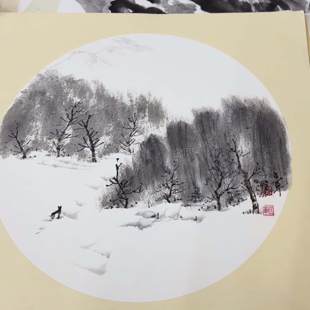 国画50-50卡纸作品艺